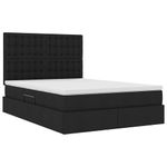 Casa si Gradina - Mobilier - Paturi si accesorii - Paturi - Pat cu storage cu saltea Negru 140 x 200 cm Piele artificiala - Infinity.ro