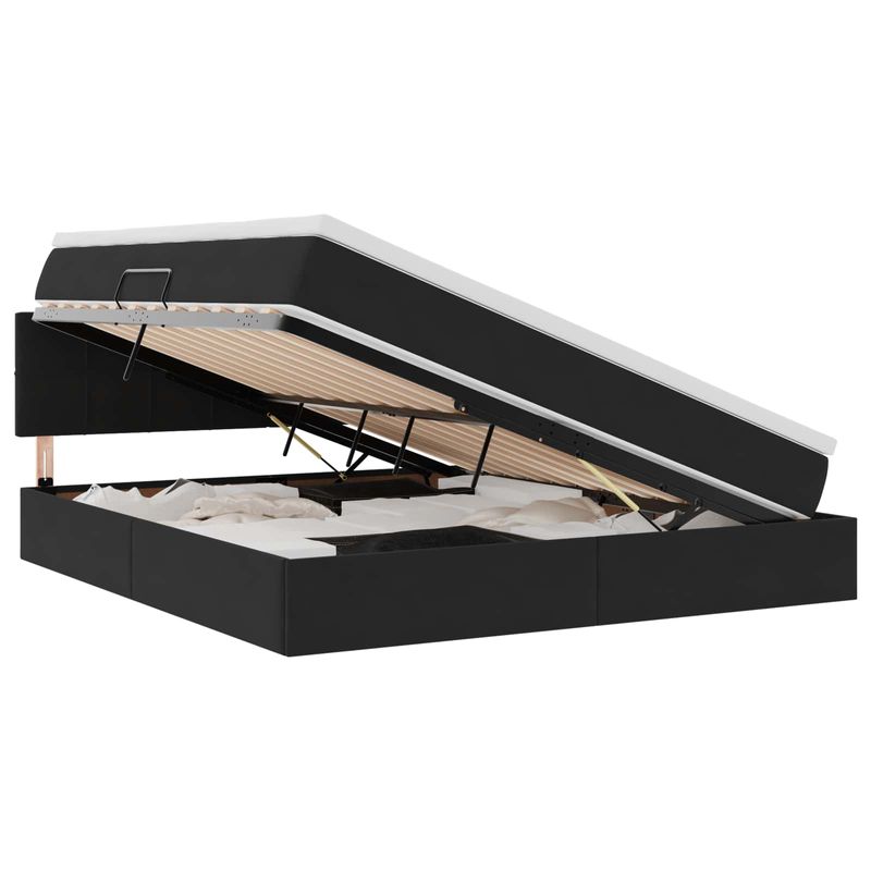 Casa si Gradina - Mobilier - Paturi si accesorii - Paturi - Pat cu storage cu saltea Negru 180 x 200 cm Catifea - Infinity.ro