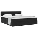 Casa si Gradina - Mobilier - Paturi si accesorii - Paturi - Pat cu storage cu saltea Negru 180 x 200 cm Catifea - Infinity.ro
