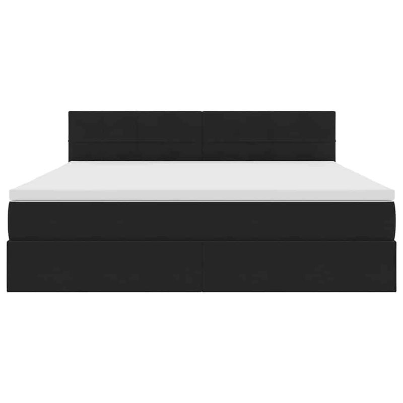 Casa si Gradina - Mobilier - Paturi si accesorii - Paturi - Pat cu storage cu saltea Negru 180 x 200 cm Catifea - Infinity.ro