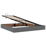 Casa si Gradina - Mobilier - Paturi si accesorii - Paturi - Pat cu saltea si spatiu de depozitare Gri inchis 200 x 200 cm - Infinity.ro