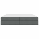Casa si Gradina - Mobilier - Paturi si accesorii - Paturi - Pat cu saltea si spatiu de depozitare Gri inchis 200 x 200 cm - Infinity.ro
