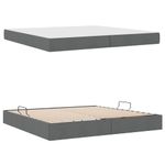 Casa si Gradina - Mobilier - Paturi si accesorii - Paturi - Pat cu saltea si spatiu de depozitare Gri inchis 200 x 200 cm - Infinity.ro