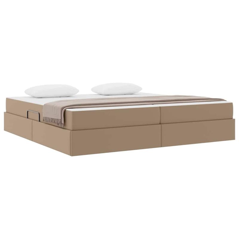 Casa si Gradina - Mobilier - Paturi si accesorii - Paturi - Pat cu saltea si spatiu de depozitare Cappuccino 200 x 200 cm - Infinity.ro