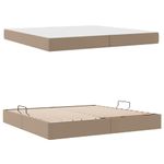 Casa si Gradina - Mobilier - Paturi si accesorii - Paturi - Pat cu saltea si spatiu de depozitare Cappuccino 200 x 200 cm - Infinity.ro
