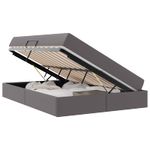 Casa si Gradina - Mobilier - Paturi si accesorii - Paturi - Pat cu saltea si spatiu de depozitare Gri 140 x 200 cm - Infinity.ro