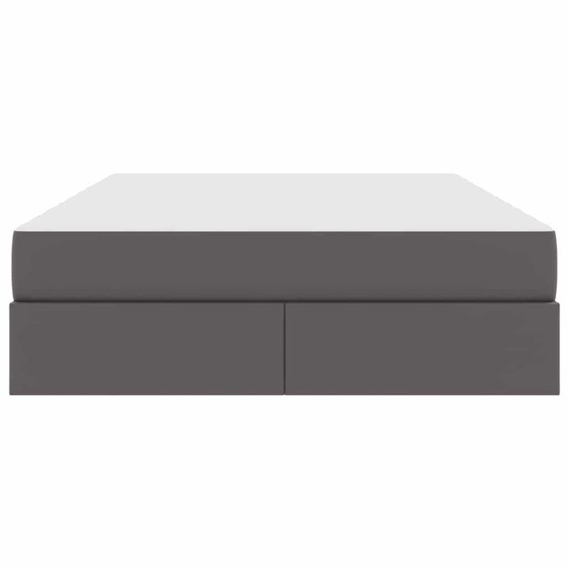 Casa si Gradina - Mobilier - Paturi si accesorii - Paturi - Pat cu saltea si spatiu de depozitare Gri 140 x 200 cm - Infinity.ro
