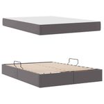 Casa si Gradina - Mobilier - Paturi si accesorii - Paturi - Pat cu saltea si spatiu de depozitare Gri 140 x 200 cm - Infinity.ro