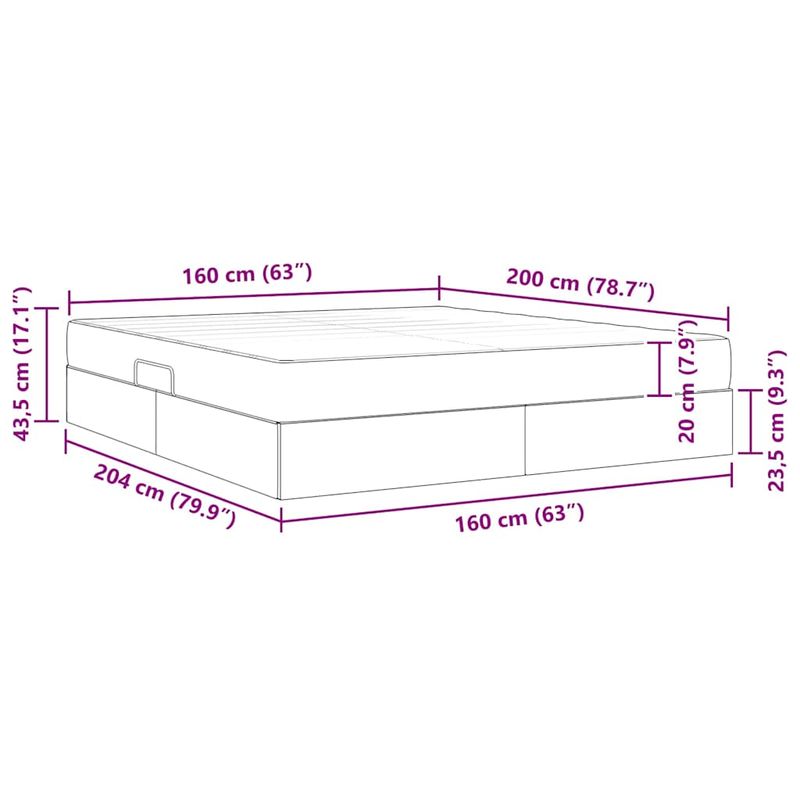 Casa si Gradina - Mobilier - Paturi si accesorii - Paturi - Pat cu saltea si spatiu de depozitare Roz 160 x 200 cm Catifea - Infinity.ro