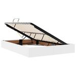 Casa si Gradina - Mobilier - Paturi si accesorii - Paturi - Pat cu saltea si spatiu de depozitare Alb 140 x 200 cm - Infinity.ro