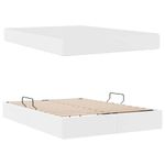 Casa si Gradina - Mobilier - Paturi si accesorii - Paturi - Pat cu saltea si spatiu de depozitare Alb 140 x 200 cm - Infinity.ro