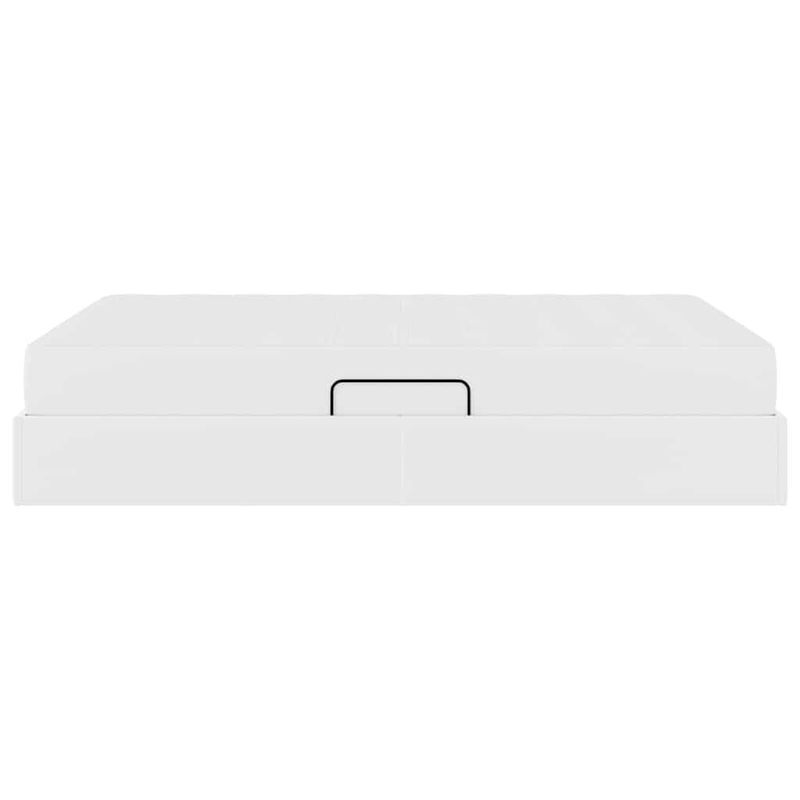 Casa si Gradina - Mobilier - Paturi si accesorii - Paturi - Pat cu saltea si spatiu de depozitare Alb 140 x 200 cm - Infinity.ro