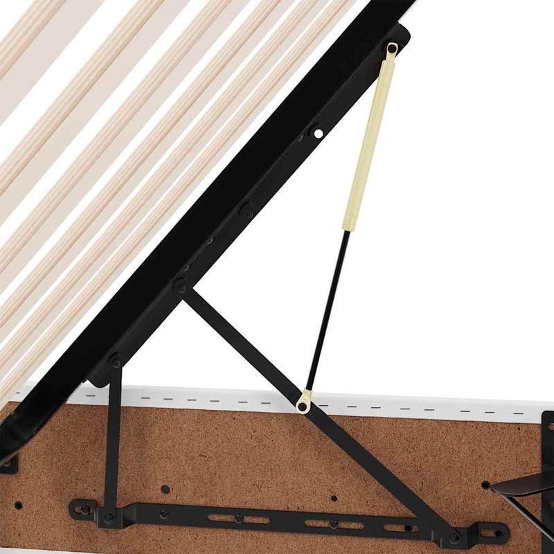 Casa si Gradina - Mobilier - Paturi si accesorii - Paturi - Pat cu saltea si spatiu de depozitare Alb 140 x 200 cm - Infinity.ro