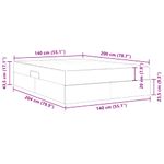Casa si Gradina - Mobilier - Paturi si accesorii - Paturi - Pat cu saltea si spatiu de depozitare Alb 140 x 200 cm - Infinity.ro