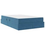 Casa si Gradina - Mobilier - Paturi si accesorii - Paturi - Pat cu saltea si spatiu de depozitare cu saltea Albastru inchis - Infinity.ro