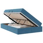 Casa si Gradina - Mobilier - Paturi si accesorii - Paturi - Pat cu saltea si spatiu de depozitare cu saltea Albastru inchis - Infinity.ro
