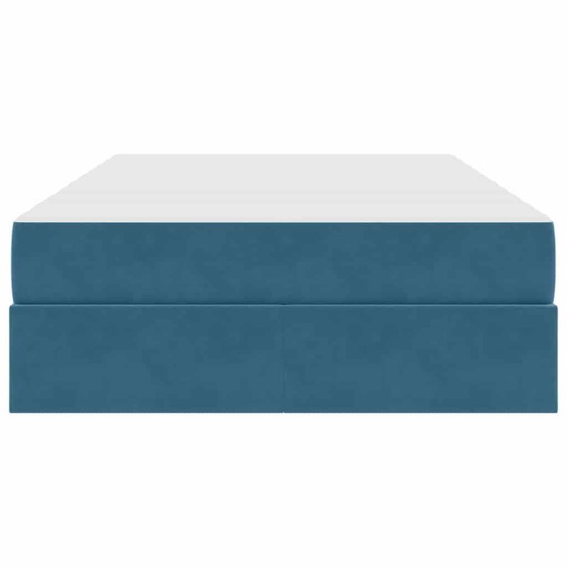 Casa si Gradina - Mobilier - Paturi si accesorii - Paturi - Pat cu saltea si spatiu de depozitare cu saltea Albastru inchis - Infinity.ro
