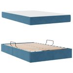 Casa si Gradina - Mobilier - Paturi si accesorii - Paturi - Pat cu saltea si spatiu de depozitare cu saltea Albastru inchis - Infinity.ro