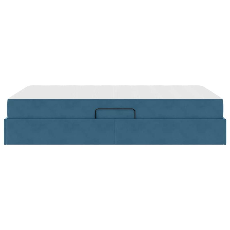 Casa si Gradina - Mobilier - Paturi si accesorii - Paturi - Pat cu saltea si spatiu de depozitare cu saltea Albastru inchis - Infinity.ro