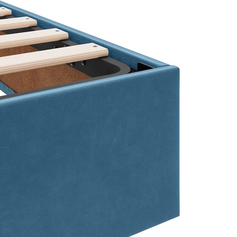 Casa si Gradina - Mobilier - Paturi si accesorii - Paturi - Pat cu saltea si spatiu de depozitare cu saltea Albastru inchis - Infinity.ro