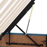Casa si Gradina - Mobilier - Paturi si accesorii - Paturi - Pat cu saltea si spatiu de depozitare cu saltea Albastru inchis - Infinity.ro