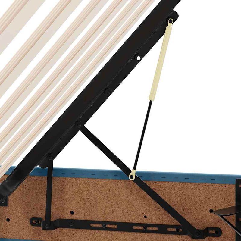 Casa si Gradina - Mobilier - Paturi si accesorii - Paturi - Pat cu saltea si spatiu de depozitare cu saltea Albastru inchis - Infinity.ro
