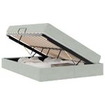 Casa si Gradina - Mobilier - Paturi si accesorii - Paturi - Pat cu saltea si spatiu de depozitare Gri deschis 140 x 200 cm - Infinity.ro