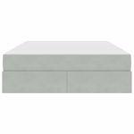 Casa si Gradina - Mobilier - Paturi si accesorii - Paturi - Pat cu saltea si spatiu de depozitare Gri deschis 140 x 200 cm - Infinity.ro