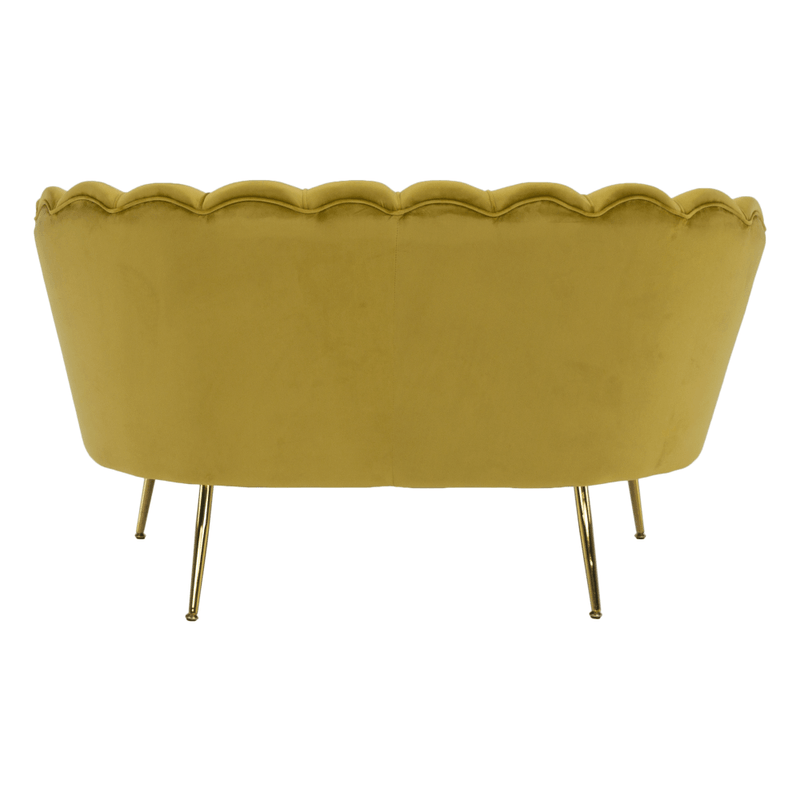 Casa si Gradina - Mobilier - Organizare si depozitare - Bancute - Banca in stil Art-deco, catifea Velvet mustar/crom auriu, NOBLIN - Infinity.ro