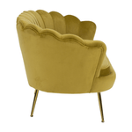 Casa si Gradina - Mobilier - Organizare si depozitare - Bancute - Banca in stil Art-deco, catifea Velvet mustar/crom auriu, NOBLIN - Infinity.ro