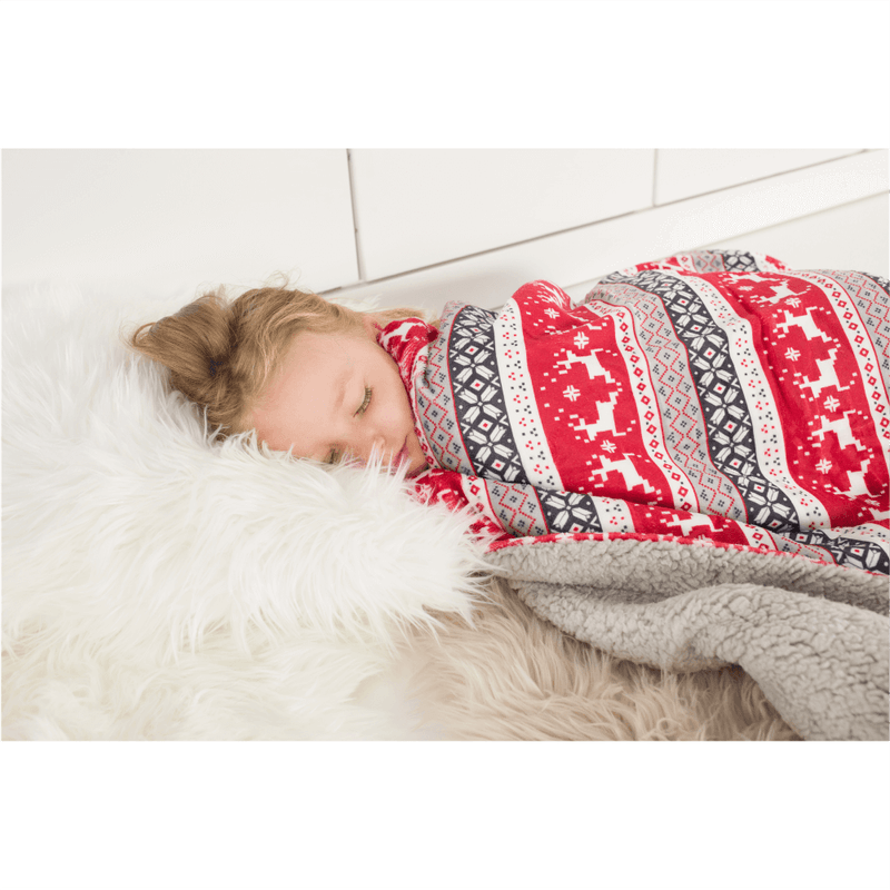 Casa si Gradina - Textile si covoare - Paturi si cuverturi - Paturi - Patura cu doua fete imitatie miel, motiv iarna, 150x200, RENIFE - Infinity.ro