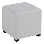 Casa si Gradina - Mobilier - Scaune si fotolii - Tabureti - Taburet, piele textila alba, NIKI NEW - Infinity.ro