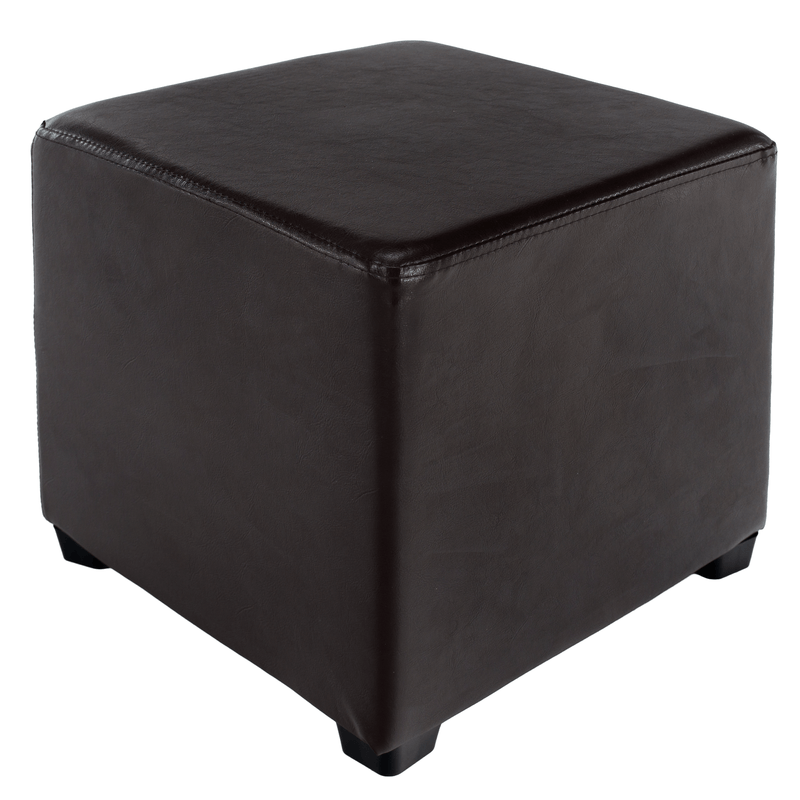 Casa si Gradina - Mobilier - Scaune si fotolii - Tabureti - Taburet, piele textila maro inchis, NIKI NEW - Infinity.ro