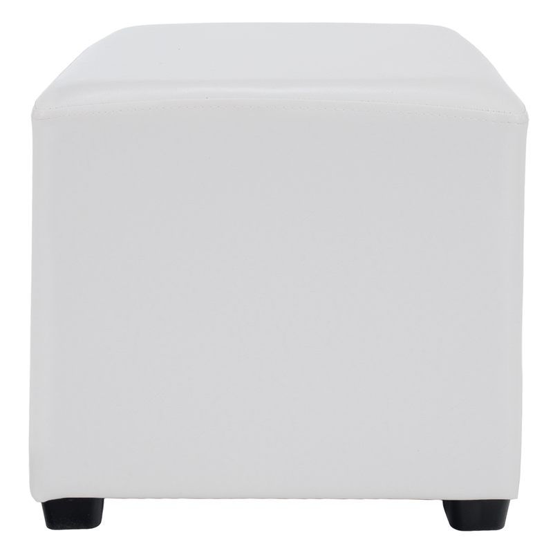 Casa si Gradina - Mobilier - Scaune si fotolii - Tabureti - Taburet, piele textila alba, NIKI NEW - Infinity.ro