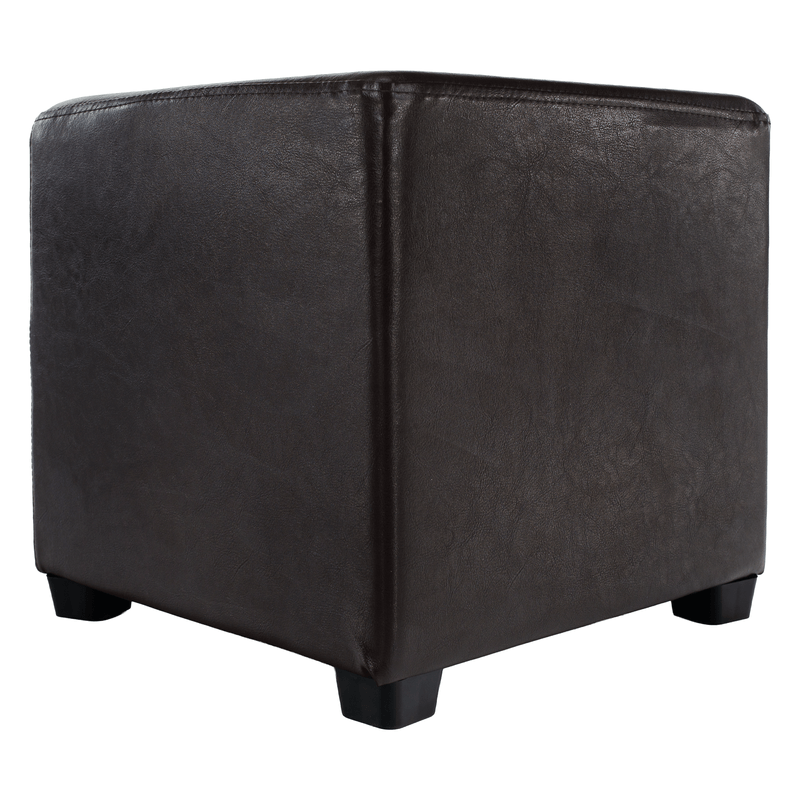 Casa si Gradina - Mobilier - Scaune si fotolii - Tabureti - Taburet, piele textila maro inchis, NIKI NEW - Infinity.ro