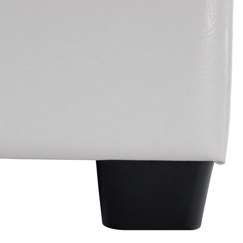 Casa si Gradina - Mobilier - Scaune si fotolii - Tabureti - Taburet, piele textila alba, NIKI NEW - Infinity.ro