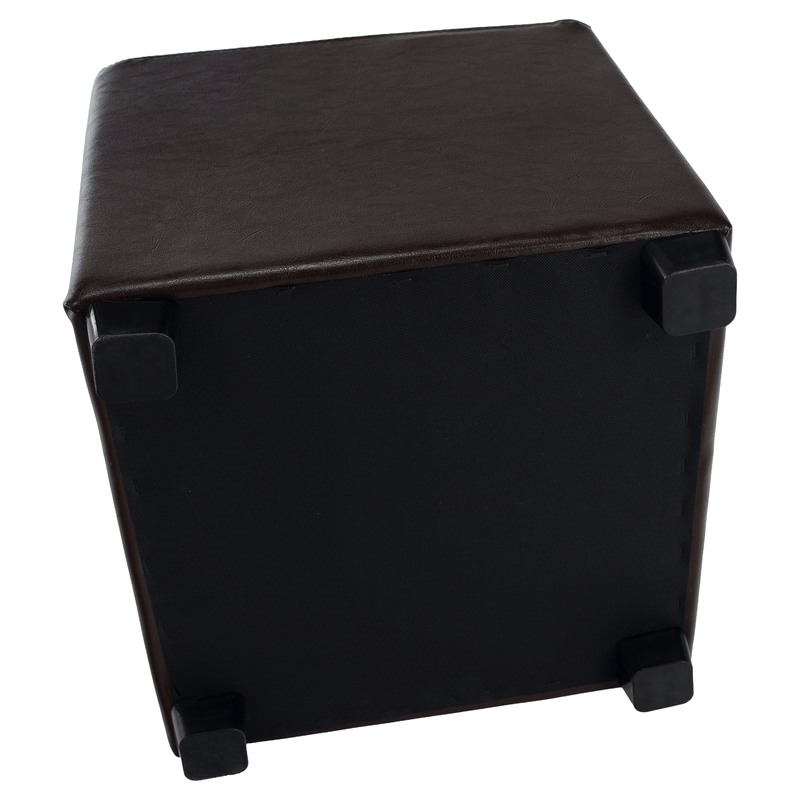 Casa si Gradina - Mobilier - Scaune si fotolii - Tabureti - Taburet, piele textila maro inchis, NIKI NEW - Infinity.ro