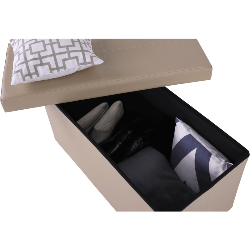 Casa si Gradina - Mobilier - Scaune si fotolii - Tabureti - Taburet pliabil, piele eco maro, IMRA - Infinity.ro