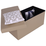 Casa si Gradina - Mobilier - Scaune si fotolii - Tabureti - Taburet pliabil, piele eco maro, IMRA - Infinity.ro