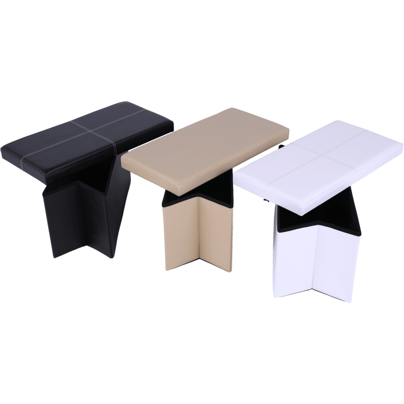 Casa si Gradina - Mobilier - Scaune si fotolii - Tabureti - Taburet pliabil, piele eco maro, IMRA - Infinity.ro