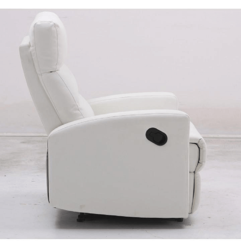 Casa si Gradina - Mobilier - Scaune si fotolii - Fotolii - Fotoliu pentru relaxare, piele ecologica alb, SILAS - Infinity.ro