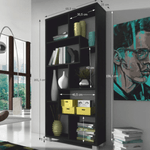 Casa si Gradina - Mobilier - Biblioteci si rafturi - Etajere - Etajera, negru,  ADEN - Infinity.ro