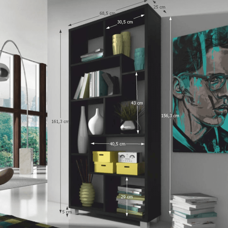 Casa si Gradina - Mobilier - Biblioteci si rafturi - Etajere - Etajera, negru,  ADEN - Infinity.ro