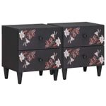 Casa si Gradina - Mobilier - Comode si corpuri - Noptiere - Noptiera 2 pcs Maro 40 x 33,5 x 46 cm Lemn de mango solid - Infinity.ro