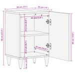 Casa si Gradina - Mobilier - Seturi de mobilier - Seturi baie - Dulap de Baie Multicolour 38 x 33,5 x 58 cm Lemn de mango solid - Infinity.ro