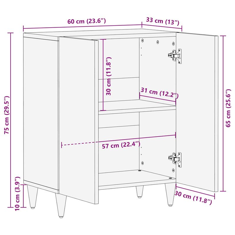 Casa si Gradina - Mobilier - Dulapuri si sifoniere - Dulapuri - Dulapuri de depozitare Multicolour 60 x 33.4 x 75.1 cm - Infinity.ro