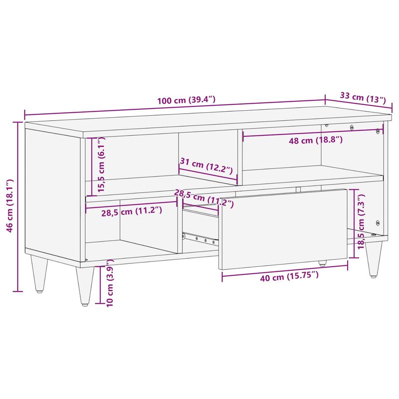 Casa si Gradina - Mobilier - Dulapuri si sifoniere - Dulapuri - Dulapuri de depozitare cu sertar Multicolour 100 x 33,5 x 46 cm - Infinity.ro