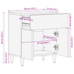 Casa si Gradina - Mobilier - Comode si corpuri - Noptiere - Noptiera Multicolour 50 x 33 x 60 cm Lemn de mango solid - Infinity.ro