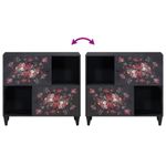 Casa si Gradina - Mobilier - Dulapuri si sifoniere - Dulapuri - Dulapuri de depozitare cu usa Multicolour 80 x 33,5 x 75 cm - Infinity.ro