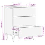 Casa si Gradina - Mobilier - Comode si corpuri - Noptiere - Noptiera Multicolour 50 x 33 x 60 cm Lemn de mango solid - Infinity.ro